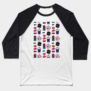 Sweet shopping in Paris pattern Baseball T-Shirt